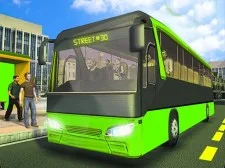 Autobus per autobus simulatore di autobus per passeggeri della città che guida 3D